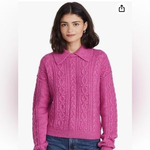 Free People Every Cloud Pullover Sweater‎ in Fuchsia Fizz Sz. XS